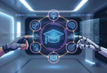 futuristic ai powered online education platform digital learning with robot teacher data analytics 411562 18833