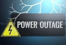 Power Outage Banner Electricity Sign Text Bright Lightning Blackout Concept Related News Header Template Loss Electrical 163976934 220x150